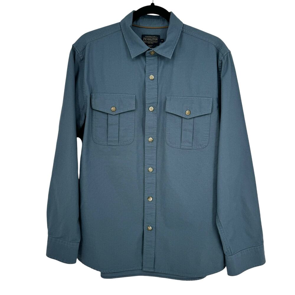 Pendleton‎ Rogue Button Down Shirt M Cotton Long Sleeve Blue